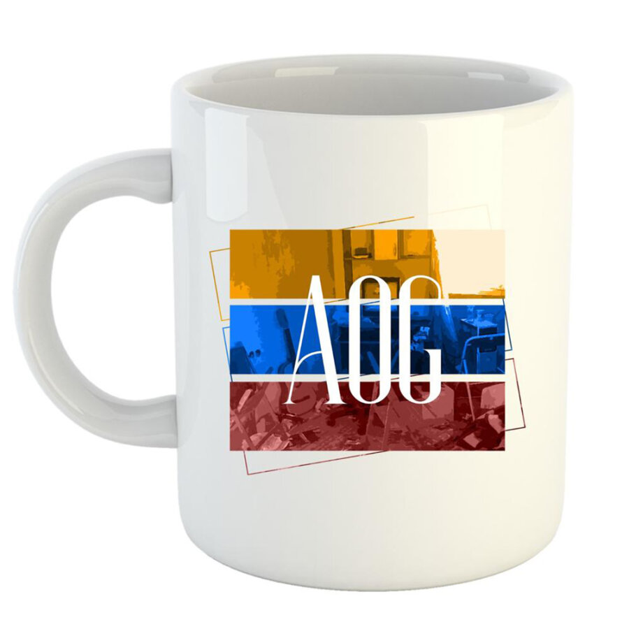 AOG Logo Baskılı Porselen Kupa Bardak #6 - 1