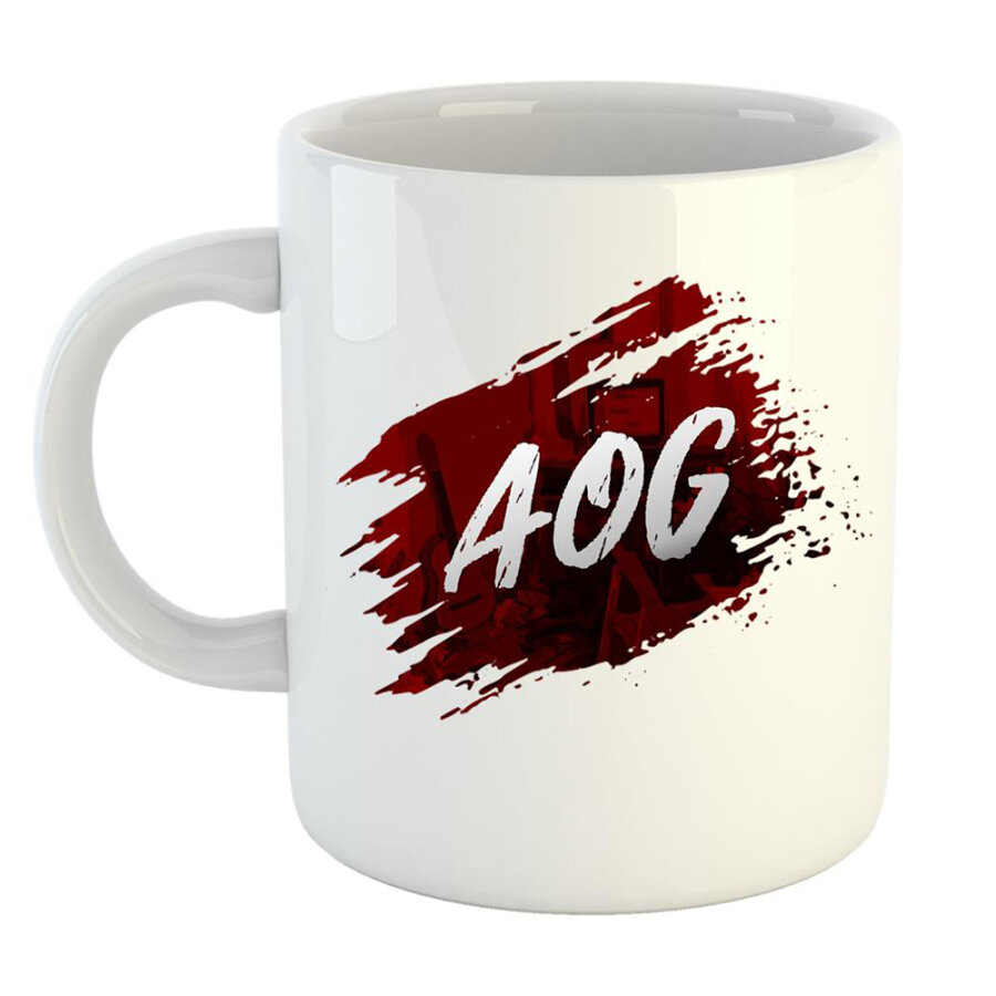 AOG Logo Baskılı Porselen Kupa Bardak #2 - 1