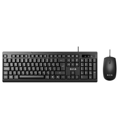 Aula AC101 Kablolu Türkçe Q Klavye ve 1200 DPI Optik Mouse Seti
