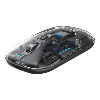 Aula AM210 Dual Mode Bluetooth ve Kablosuz 1600DPI RGB Şeffaf Şarjlı Mouse - 3