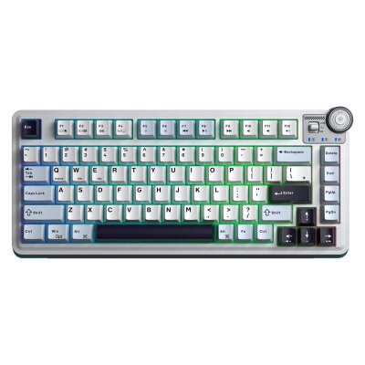 Aula AU75 3 Modlu Mekanik Gaming Kablosuz Klavye RGB TKL Hot Swap Star Vector Switch Makrolu Oyuncu Klavyesi Lacivert 