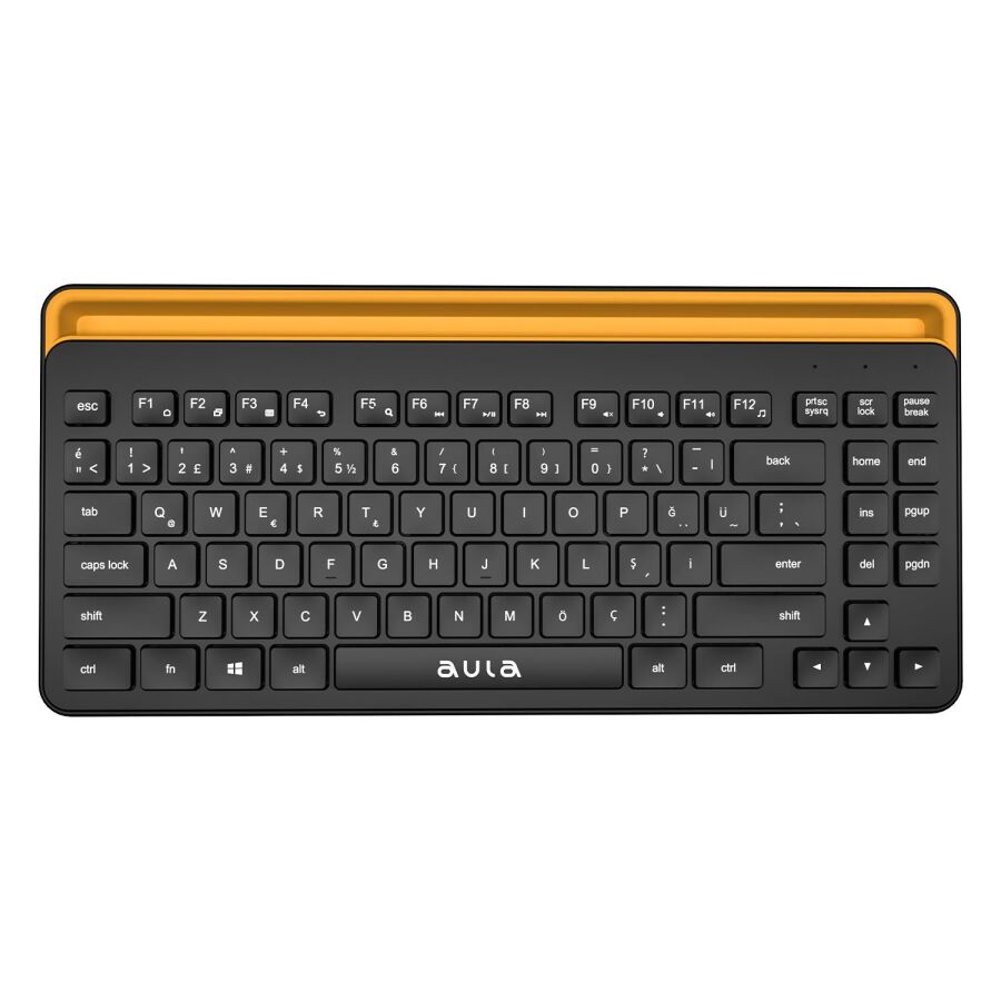 Aula AWK310 Bluetooth 5.1 Kablosuz Tablet Klavyesi iOS ve Android Uyumlu Standlı Türkçe Q Klavye - 1