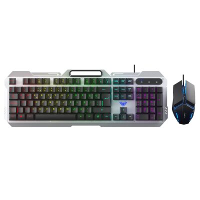 Aula F2023 Gaming Türkçe Q Rainbow Membran 2400DPl Oyuncu Klavye Mouse Set