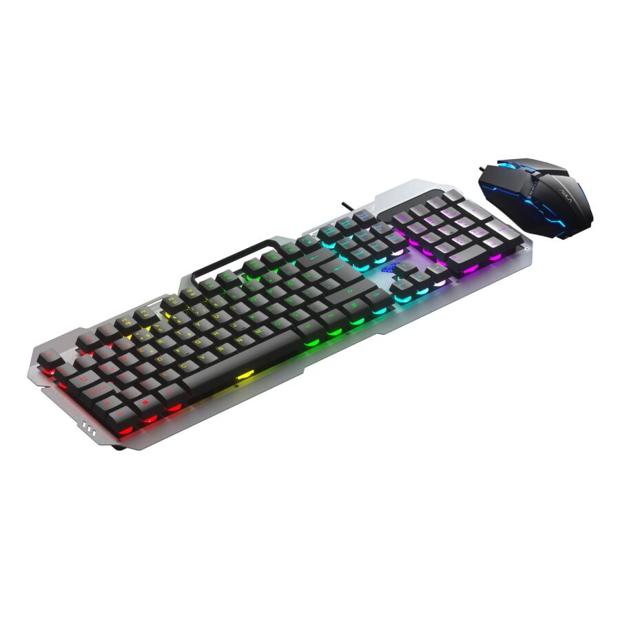 Aula F2023 Gaming Türkçe Q Rainbow Membran 2400DPl Oyuncu Klavye Mouse Set - 3