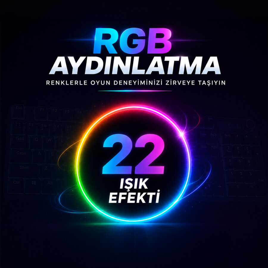 Aula F2058 Bilek Destekli RGB Makrolu Mekanik Kablolu Oyuncu Klavyesi - 9