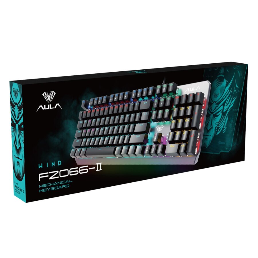 Aula F2066 Blue Switch RGB Makrolu Kablolu Gaming Türkçe Mekanik Oyuncu Klavyesi - 5