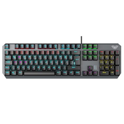 Aula F2066 Blue Switch RGB Makrolu Kablolu Gaming Türkçe Mekanik Oyuncu Klavyesi