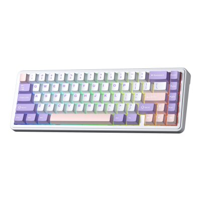 Aula F65 Nimbus V3 Switch Mekanik RGB TKL Makrolu Hot Swap Kablosuz Klavye Pastel 