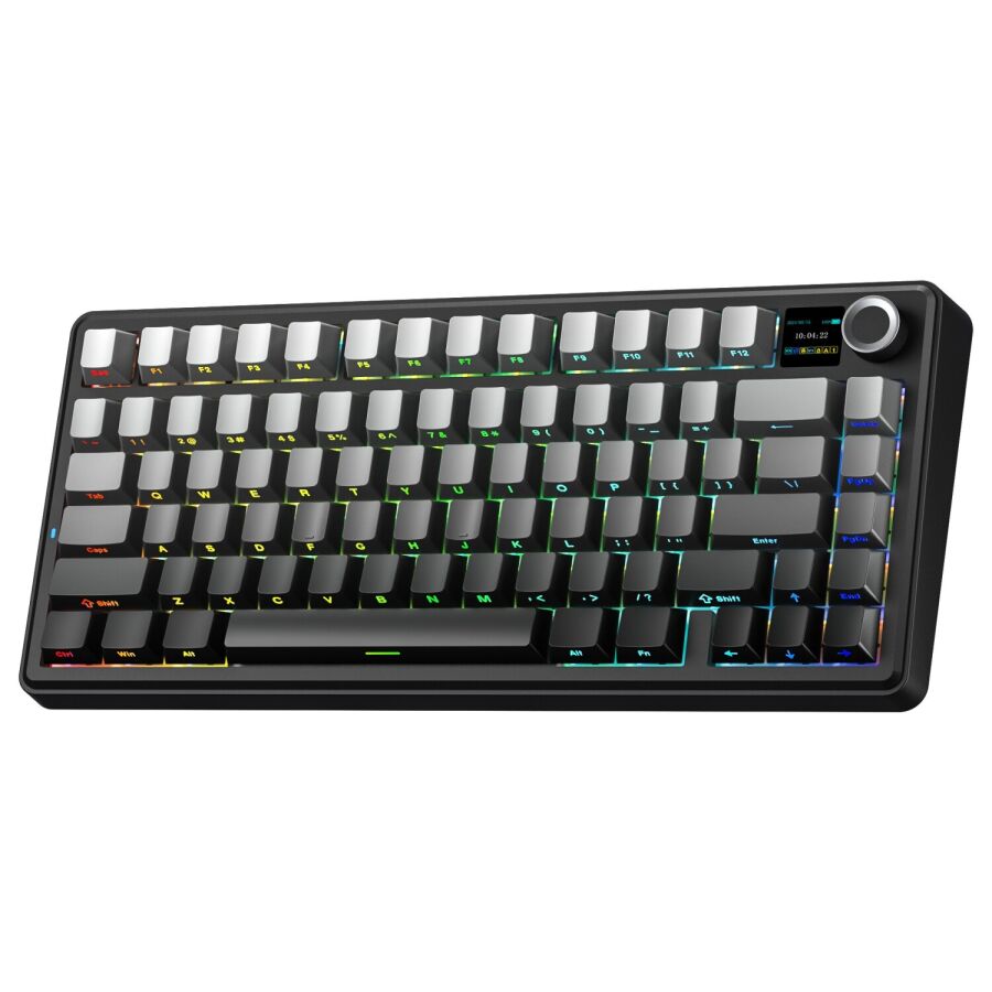 Aula F75 Max Mekanik RGB TKL Reaper Switch Kablosuz Makrolu Hot Swap Gaming Klavye Gri - 1