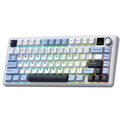 Aula F75 Max Mekanik RGB TKL Reaper Switch Kablosuz Makrolu Hot Swap Klavye Lacivert - 1