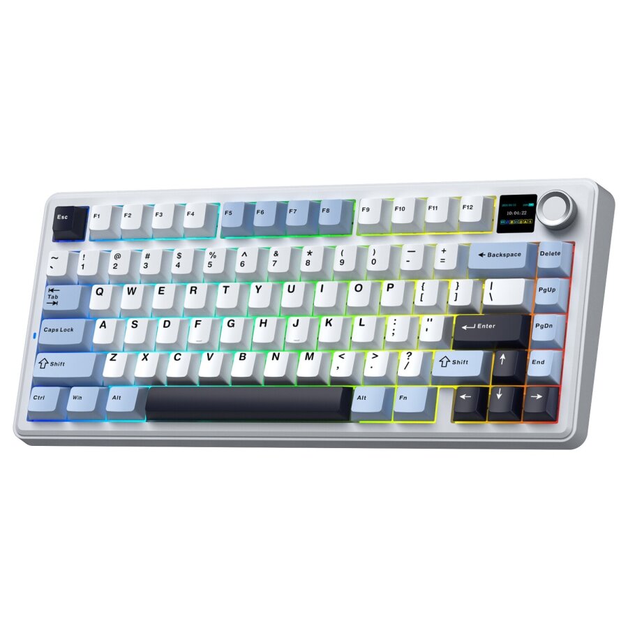 Aula F75 Max Mekanik RGB TKL Reaper Switch Kablosuz Makrolu Hot Swap Klavye Lacivert - 1