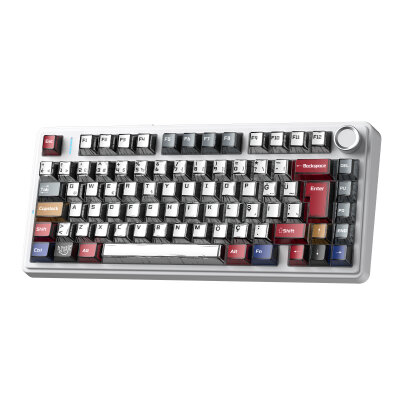 Aula F75 Mekanik RGB TKL GrayWood V4 Switch Kablosuz Makrolu Hot Swap Türkçe Q Klavye Comic - 9