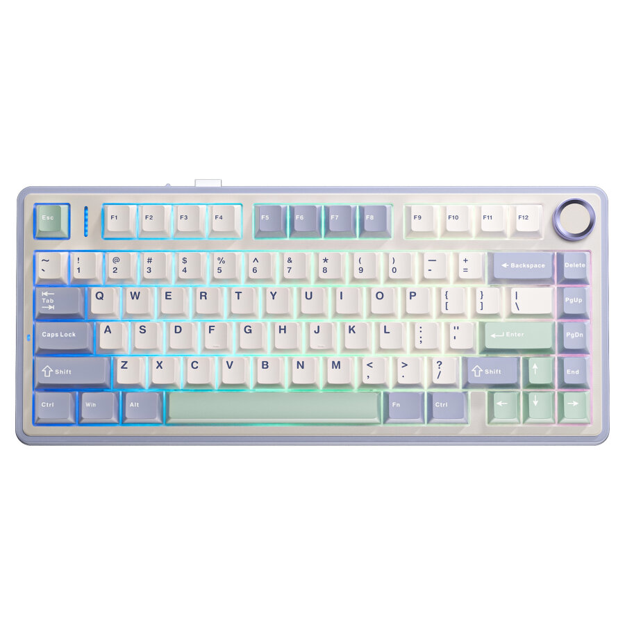 Aula F75 Mekanik RGB TKL Ice Vein Switch Kablosuz Makrolu Hot Swap Klavye Pastel - 1