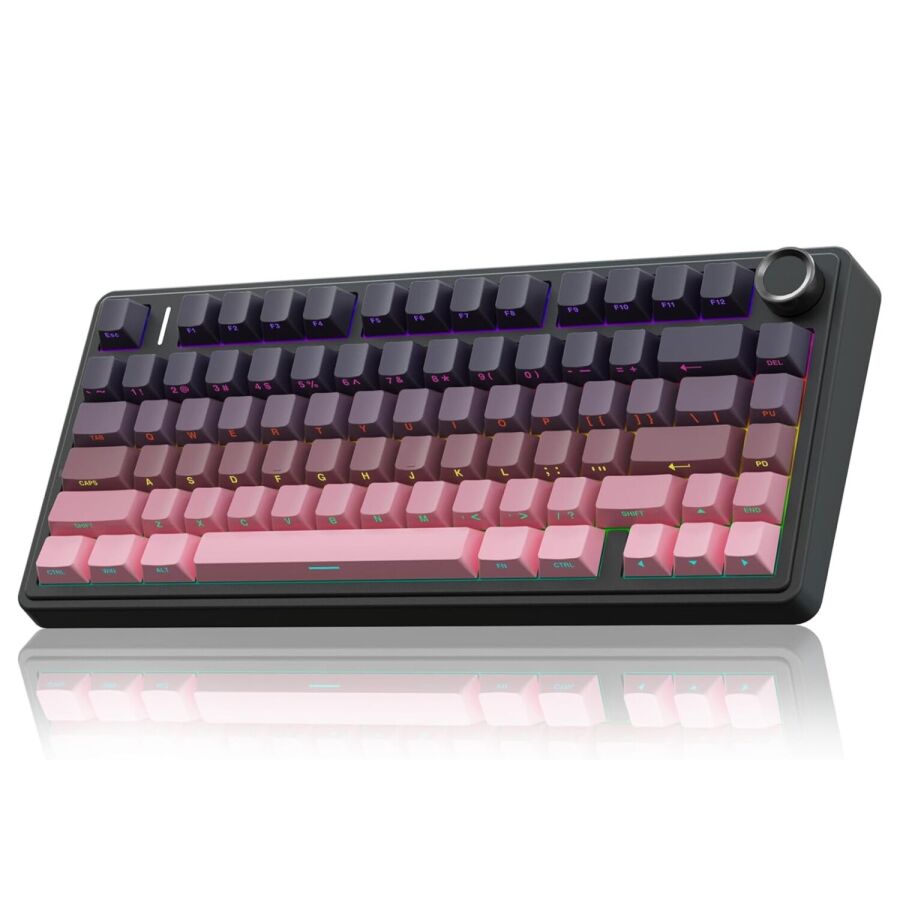 Aula F75 Mekanik RGB TKL Reaper Switch Kablosuz Makrolu Hot Swap Gaming Klavye Gradyan Pembe - 1