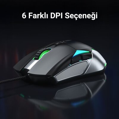 Aula F816 RGB Efektli 12800DPI Kablolu Optik Gaming Oyuncu Mouse - 4