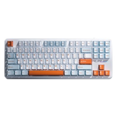 Aula F87 PRO Mekanik RGB TKL Space Golden Switch Kablosuz Makrolu Hot Swap Klavye Turuncu - 2