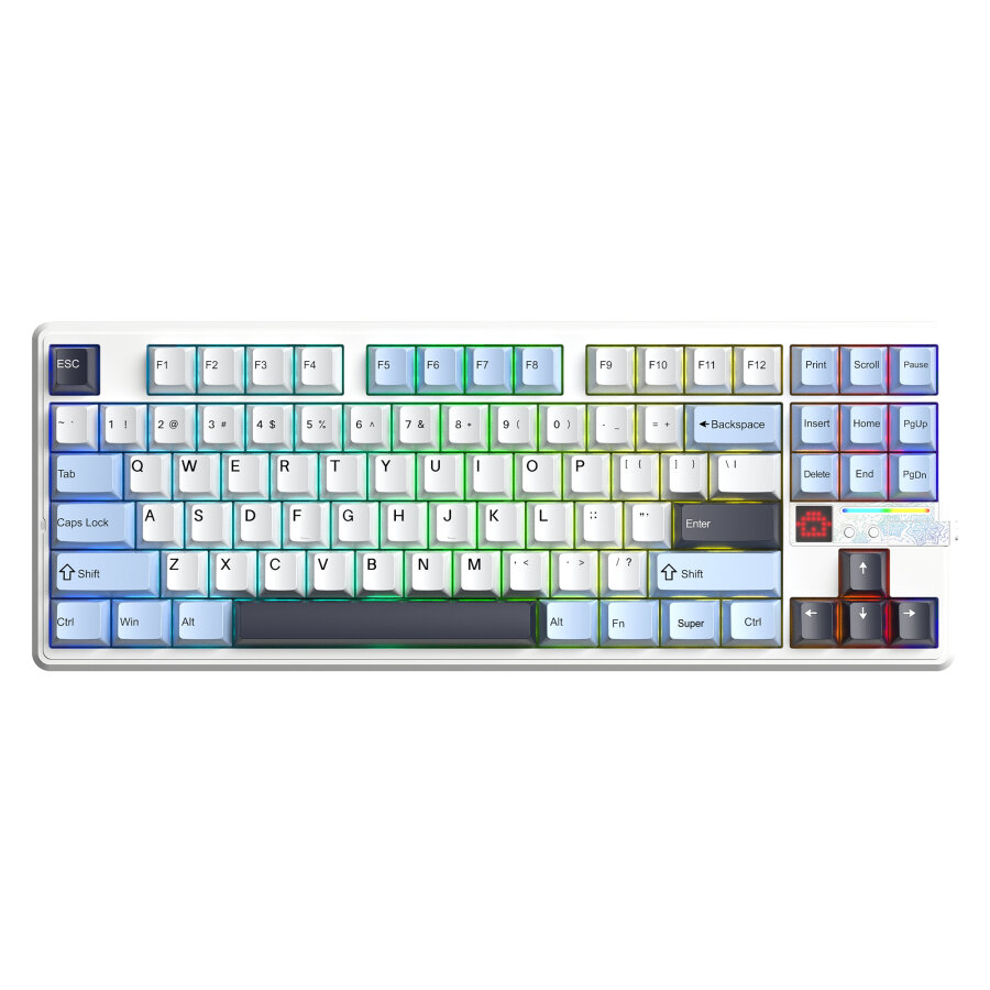 Aula F87 PRO V2 Mekanik RGB TKL Star Vector Switch Kablosuz Makrolu Hot Swap Klavye Lacivert - 1