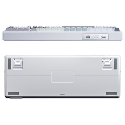 Aula F99 3 Modlu RGB Hot Swap Mekanik Linear GrayWood V3 Switch Kablosuz Makrolu Klavye Gri - 8