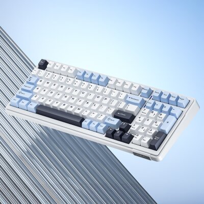 Aula F99 3 Modlu RGB Hot Swap Mekanik Linear GrayWood V3 Switch Kablosuz Makrolu Klavye Lacivert - 7