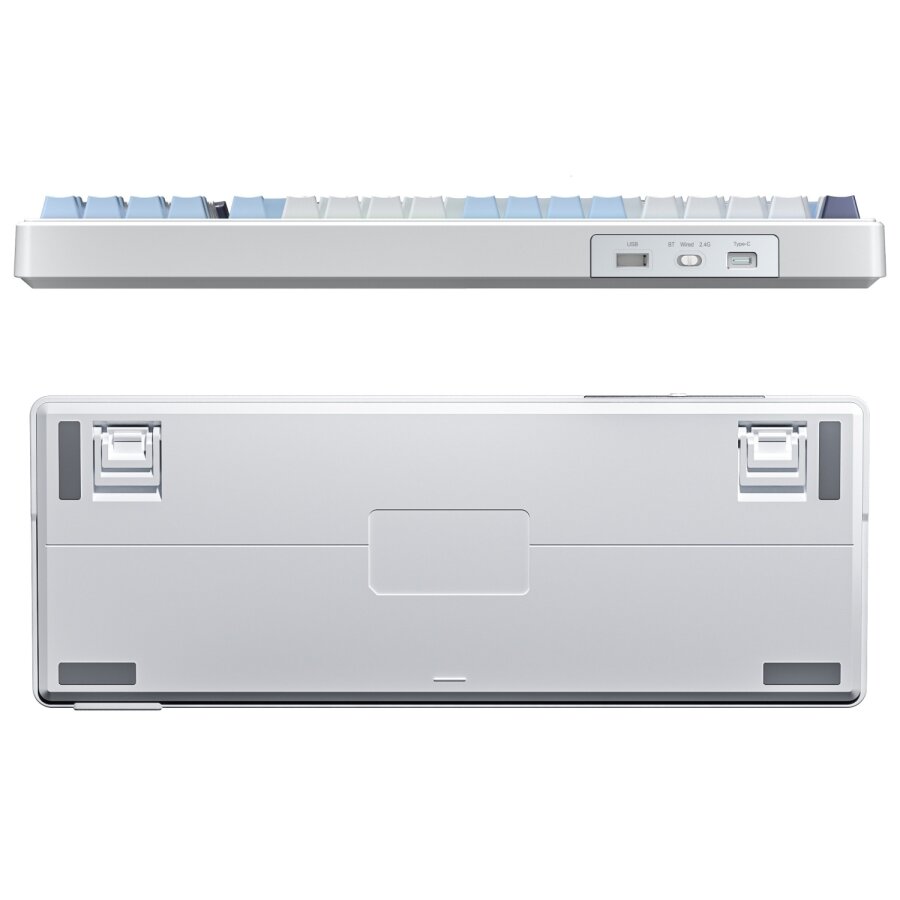 Aula F99 3 Modlu RGB Hot Swap Mekanik Linear GrayWood V3 Switch Kablosuz Makrolu Klavye Lacivert - 8