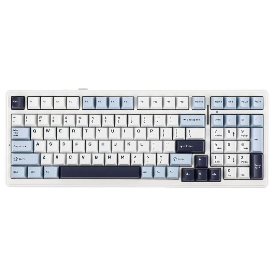 Aula F99 3 Modlu RGB Hot Swap Mekanik Reaper Switch Kablosuz Makrolu Klavye Lacivert - 1