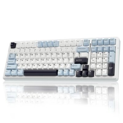 Aula F99 3 Modlu RGB Hot Swap Mekanik Reaper Switch Kablosuz Makrolu Klavye Lacivert - 2