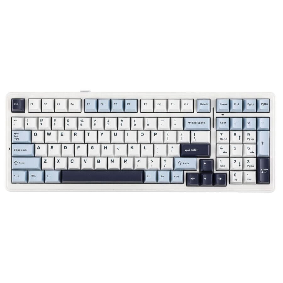 Aula F99 3 Modlu RGB Hot Swap Mekanik Reaper Switch Kablosuz Makrolu Klavye Lacivert - 1