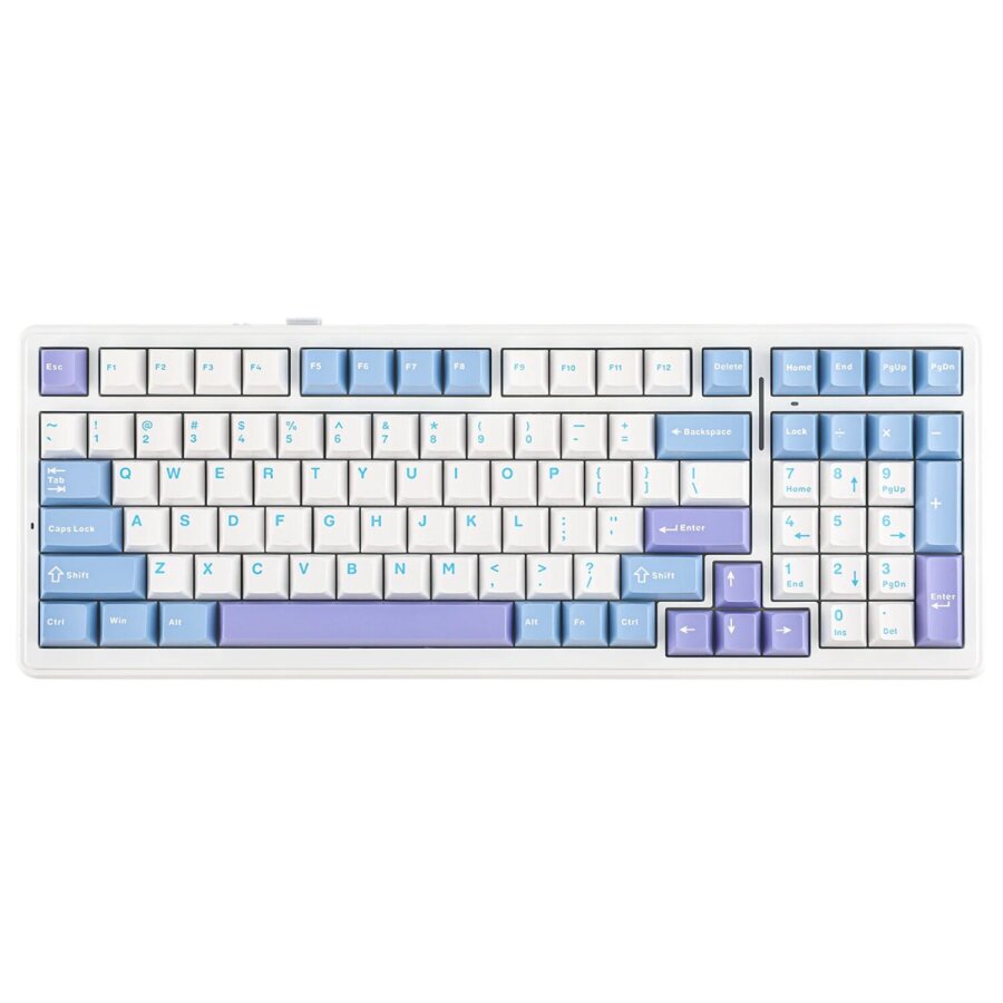 Aula F99 3 Modlu RGB Hot Swap Mekanik Reaper Switch Kablosuz Makrolu Klavye Mavi - 1