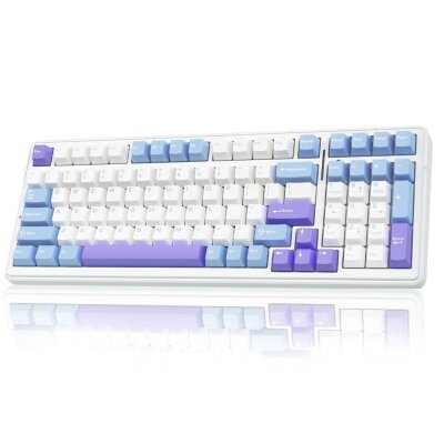 Aula F99 3 Modlu RGB Hot Swap Mekanik Reaper Switch Kablosuz Makrolu Klavye Mavi - 3