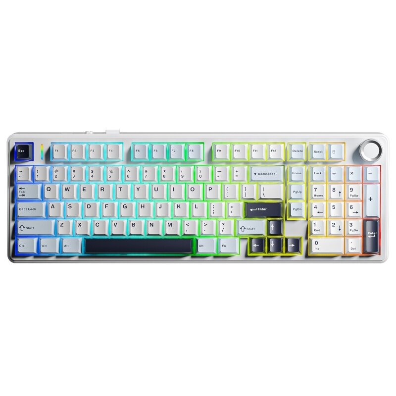 Aula F99 Pro 3 Modlu Mekanik Gaming Kablosuz Klavye RGB Hot Swap Star Vector Switch Makrolu Oyuncu Klavyesi Lacivert - 1