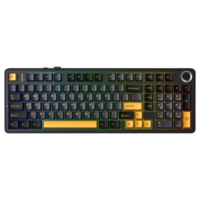 Aula F99 Pro 3 Modlu Mekanik Gaming Kablosuz Klavye RGB Hot Swap Star Vector Switch Makrolu Oyuncu Klavyesi Siyah 