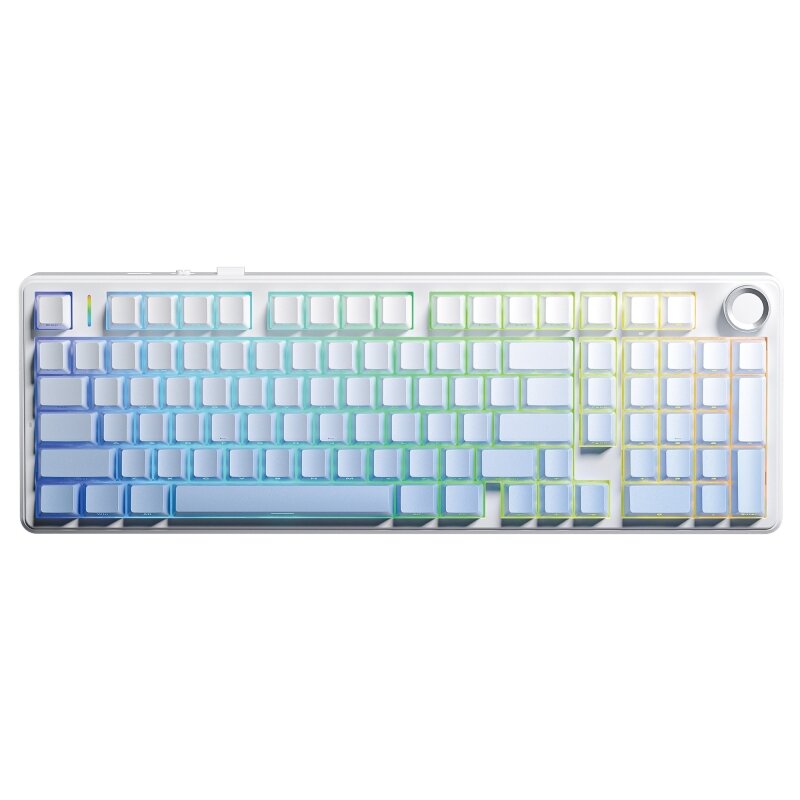 Aula F99 Pro 3 Modlu RGB Hot Swap Mekanik Nimbus V3 Switch Kablosuz Makrolu Gaming Klavye Gradyan Mavi - 1