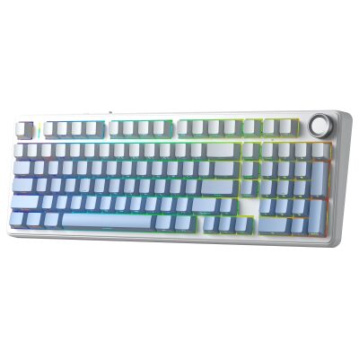 Aula F99 Pro 3 Modlu RGB Hot Swap Mekanik Nimbus V3 Switch Kablosuz Makrolu Gaming Klavye Gradyan Mavi - 8