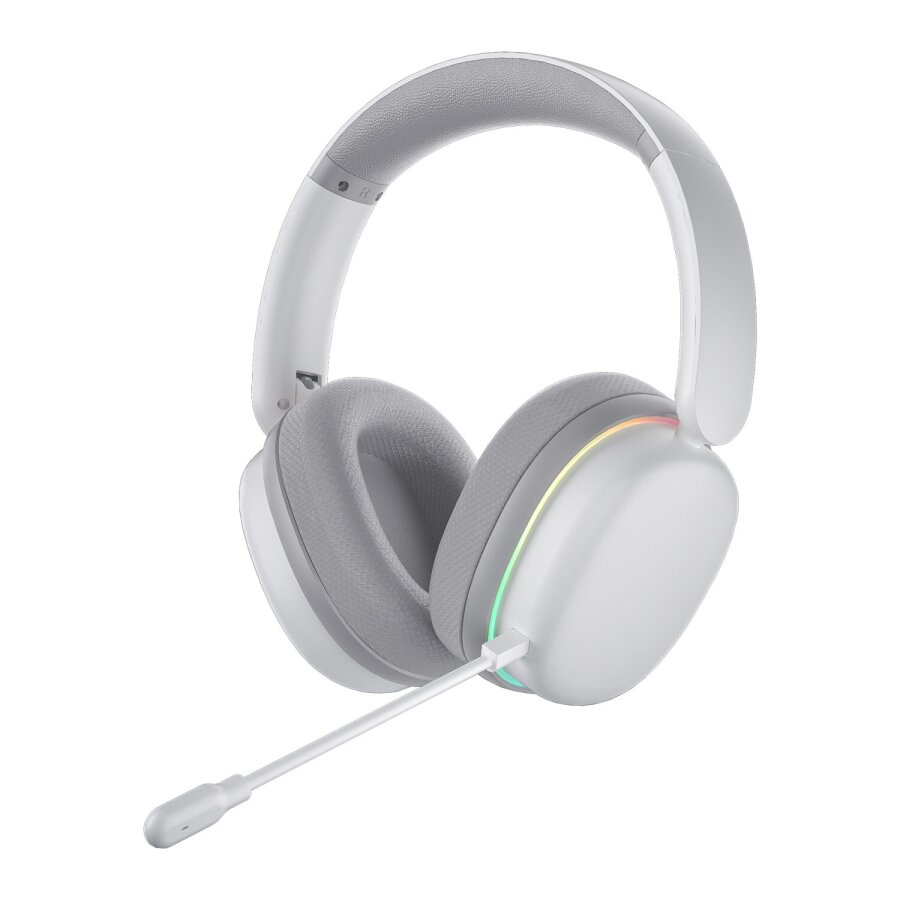 Aula G7 PRO Tri Mode Kablosuz RGB Gaming Mikrofonlu Oyuncu Kulaklığı 7.1 Surround Ses 40mm Driver Düşük Gecikme E-Spor Kulaklık Beyaz - 1