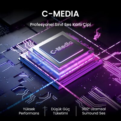 Aula G7 PRO Tri Mode Kablosuz RGB Gaming Mikrofonlu Oyuncu Kulaklığı 7.1 Surround Ses 40mm Driver Düşük Gecikme E-Spor Kulaklık Pembe - 6