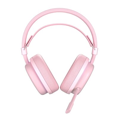Aula G7 Tri Mode Kablosuz RGB Gaming 40mm Driver Gürültü Engelleyici Mikrofonlu E-Spor Oyuncu Kulaklığı Pembe - 7