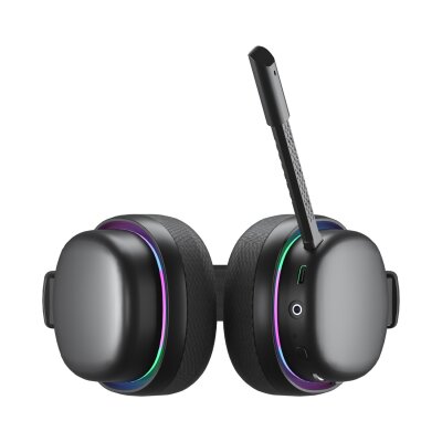Aula G7 Tri Mode Kablosuz RGB Gaming 40mm Driver Gürültü Engelleyici Mikrofonlu E-Spor Oyuncu Kulaklığı Siyah - 9