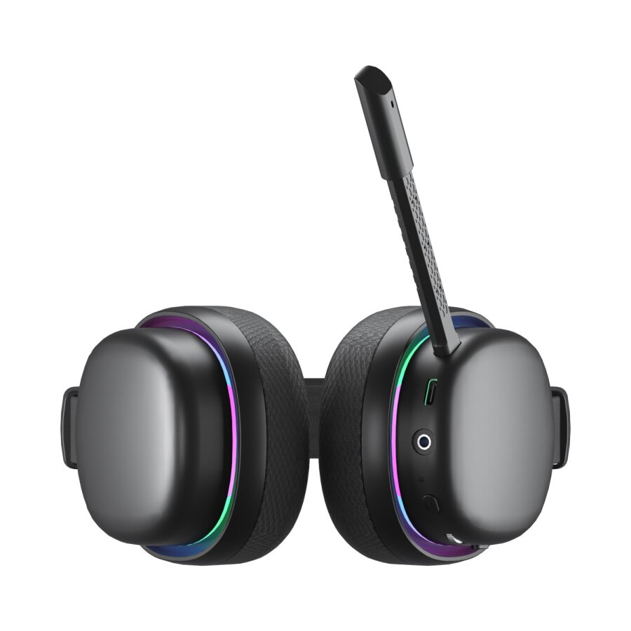 Aula G7 Tri Mode Kablosuz RGB Gaming 40mm Driver Gürültü Engelleyici Mikrofonlu E-Spor Oyuncu Kulaklığı Siyah - 9