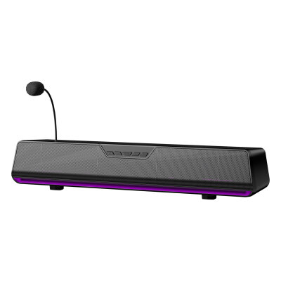 Aula GS6 PRO 10W RGB Bluetooth USB Kablolu Soundbar Hoparlör Player Özellikli Oyuncu Speaker Gaming Siyah