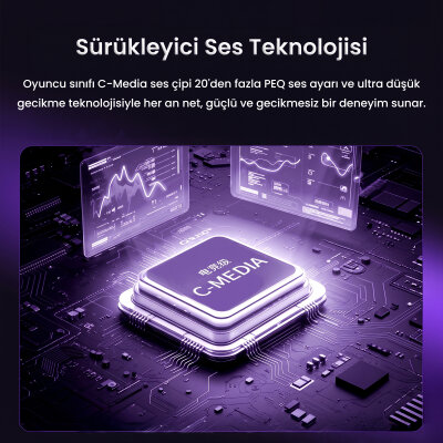 Aula GS6 PRO 10W RGB Bluetooth USB Kablolu Soundbar Hoparlör Player Özellikli Oyuncu Speaker Gaming Siyah - 3