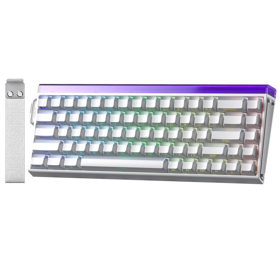 Aula Hero 68 HE Manyetik Klavye Rapid Trigger Jade King Switch 8000Hz RGB Neon TKL Hot Swap Oyuncu Klavyesi Beyaz - 1
