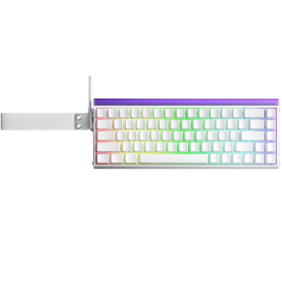 Aula Hero 68 HE Manyetik Klavye Rapid Trigger Meteor Switch 8000Hz RGB Neon TKL Hot Swap Oyuncu Klavyesi Beyaz - 2