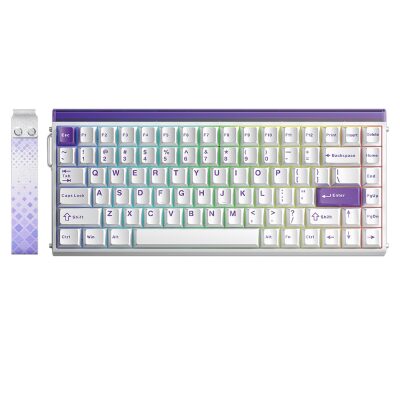 Aula Hero 84 He Manyetik Klavye Rapid Trigger Black King Switch 8000Hz RGB Neon TKL Hot Swap Oyuncu Klavyesi Beyaz