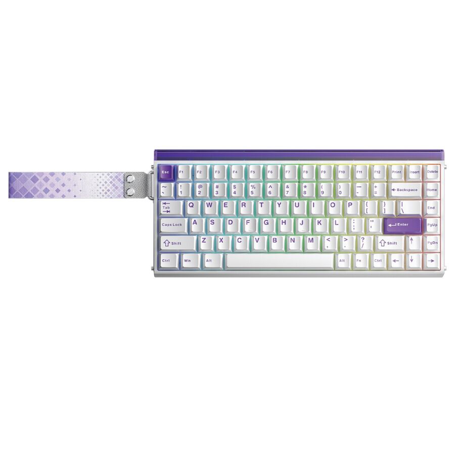 Aula Hero 84 He Manyetik Klavye Rapid Trigger Black King Switch 8000Hz RGB Neon TKL Hot Swap Oyuncu Klavyesi Beyaz - 2