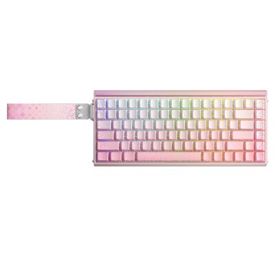 Aula Hero 84 He Manyetik Klavye Rapid Trigger Dragon King Switch 8000Hz RGB Neon TKL Hot Swap Oyuncu Klavyesi Pembe - 2