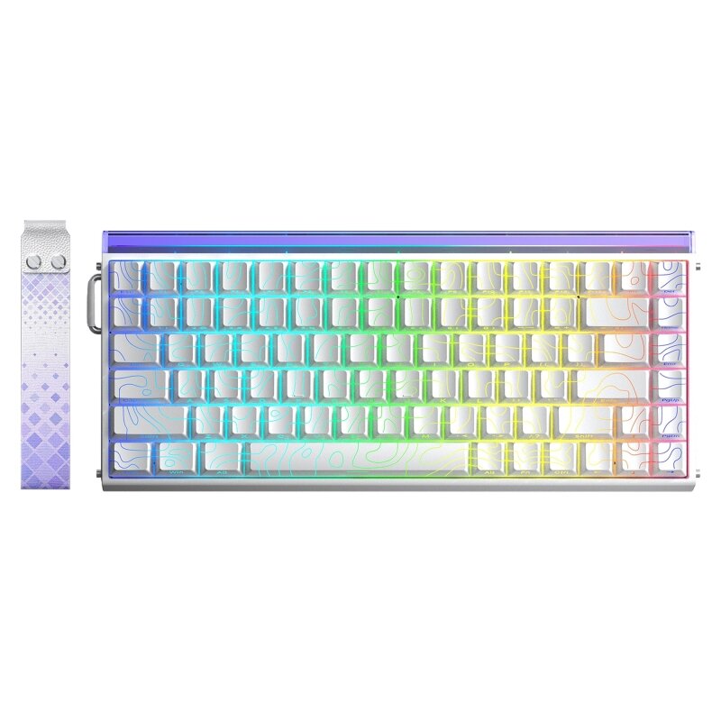 Aula Hero 84 HE Manyetik Mekanik Klavye Rapid Trigger 8000Hz RGB TKL Hot Swap Black King Switch Oyuncu Klavyesi Desenli Beyaz - 1