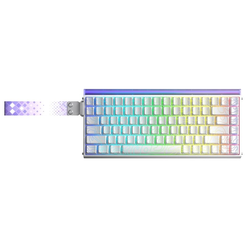 Aula Hero 84 HE Manyetik Mekanik Klavye Rapid Trigger 8000Hz RGB TKL Hot Swap Black King Switch Oyuncu Klavyesi Desenli Beyaz - 7
