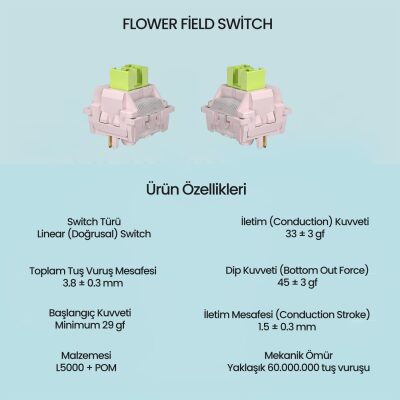 Aula Leobog Huatian Lineer Mekanik Switch 100 Adet - 2