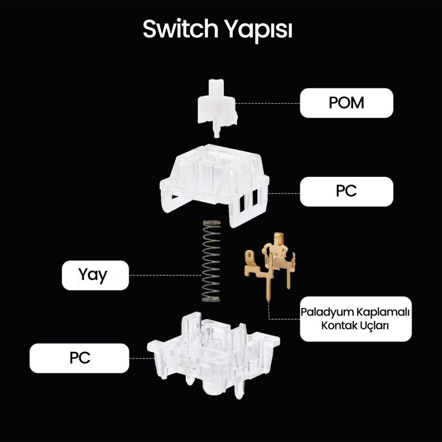 Aula Leobog Ice Soul Tactile Mekanik Switch 100 Adet - 4