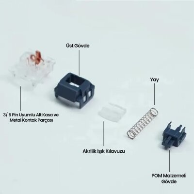 Aula Leobog Interstellar Tactile Mekanik Switch 100 Adet - 5